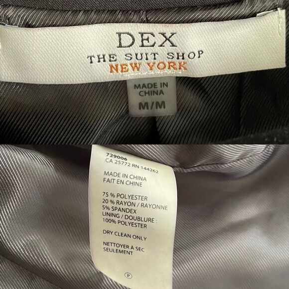 DEX Black Crew Neck Zip Blazer M - Picture 5 of 5